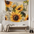 thumbnail image 5 of Yellow Sunflower Tapestry for Bedroom Wall Hanging Tapestry, Watercolor Retro Floral Plant Leaf Ceiling Backdrop Tapestries Poster Blanket Wall Decor for Teens Room Living Room Dorm 51" x 59", 5 of 8