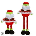 thumbnail image 2 of Luxtrada Christmas Santa Claus Reindeer Handmade Plush Doll Retractable Long Legs Table Decor for Decorations Indoor Home Decor, 2 of 8