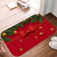thumbnail image 5 of 1pc Christmas Background Absorbent Non-Slip Bathroom Thickened Flannel Rug Decor,Soft,Quick Drying,Suitable For Indoor/outdoor Use,Bathrooms,Bedrooms,Kitchens,Terrace,Laundry Rooms,16"x24", 5 of 9