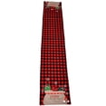 thumbnail image 4 of Mantel Rojo Negro Enrejado Franela Diseño Simple Generoso Elegante Decoraciones Navideñas, 4 of 12