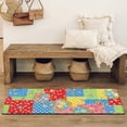 thumbnail image 4 of Pioneer Flower Floral Print Pattern Bathroom Rugs Mat, Non Slip Microfiber Bathroom Rug with Rubber Backing, Soft Mats for Bathroom Floor Tub Shower, 17"x47", 4 of 5
