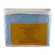 Gold Coast Cornflower Blue Ruffled Full Size Sheet Set