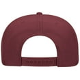 thumbnail image 2 of OTTO SNAP Wool Blend Twill Round Flat Visor 6 Panel Pro Style Snapback Hat - Burg. Marn, 2 of 2
