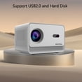 thumbnail image 3 of Graflsoa M10PLUS 4K Android Smart Projector with 720P LCD, 4000 Lumens, 30-200" Display, Auto Focus, Keystone Correction, Wi-Fi, BT 5.2, USB Support, White, 3 of 6