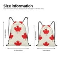 thumbnail image 5 of Yiaed Happy Canada Day Print Drawstring Bags Drawstring Backpack Bulk String Back Pack Gym Sport Bag-Small, 5 of 5