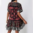 Women's Summer Mini Dress 2024, Y2k Floral Deep VNeck Puff Sleeve
