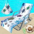 thumbnail image 4 of Tainini Beach Chair Cover with Storage Pockets, Water Resistant for Pool Beach Garden Hotel Sunbathing,29x78in, 4 of 7