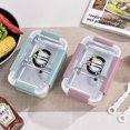 thumbnail image 1 of Boîte à Lunch Bento à Deux Compartiments avec Revêtement en Acier Inoxydable à Isolation Thermique, 1 of 10