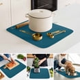 thumbnail image 5 of Dark Teal Dish Drying Mats for Kitchen Counter,Absorbent Microfiber Dish Drainer Rack Mat Solid Green Color Drying Pad for Sinks,Utensils,Countertops,16x18in, 5 of 9