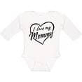 thumbnail image 3 of Inktastic I Love My Mommy in Black Chalk Heart Boys or Girls Long Sleeve Baby Bodysuit, 3 of 5