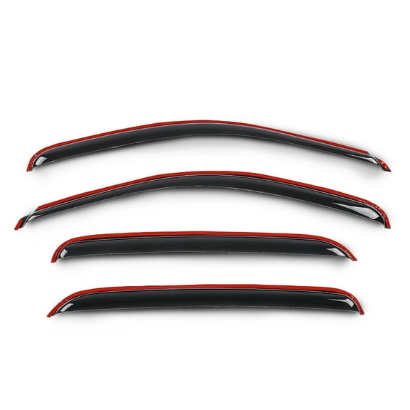 in-Channel Window Visors Vent Sun Rain Guards Fit For 2007-2014 Silverado GMC Sierra 1500 Crew Cab Side Wind Deflector