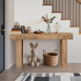 thumbnail image 3 of Ataucjin Farmhouse Console Table,61" Minimalist Vintage Entryway Table, Storage Rustic Sofa Table with Open Shelves for Hallway, Living Room, Foyer, Bedroom, 3 of 5