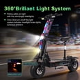 thumbnail image 4 of RoadHitter Electric Scooter Adults, 10000W Dual Motors Up to 68 MPH, 80 Miles Range 72V 5C Large Capacity Battery, 13" Off Road Fat Tires, Hydraulic Disc Oil Braking Fast E Scooter with Seat & Damper, 4 of 10