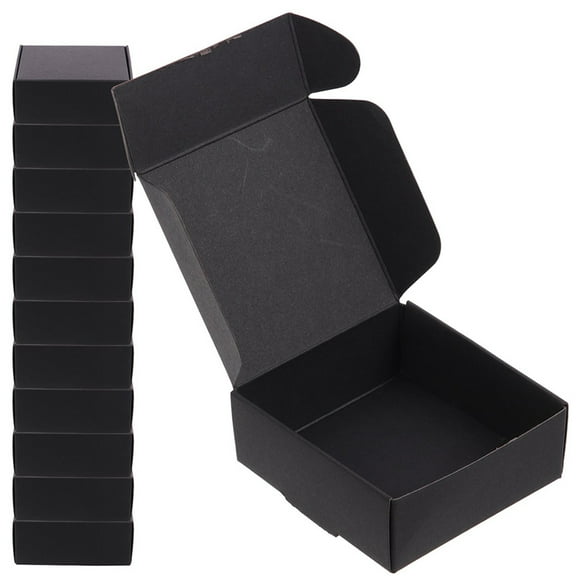 25 Pcs Mailing Carton Cardboard Shipping Boxes Poly Mailers with Lids Gift Bulk Black