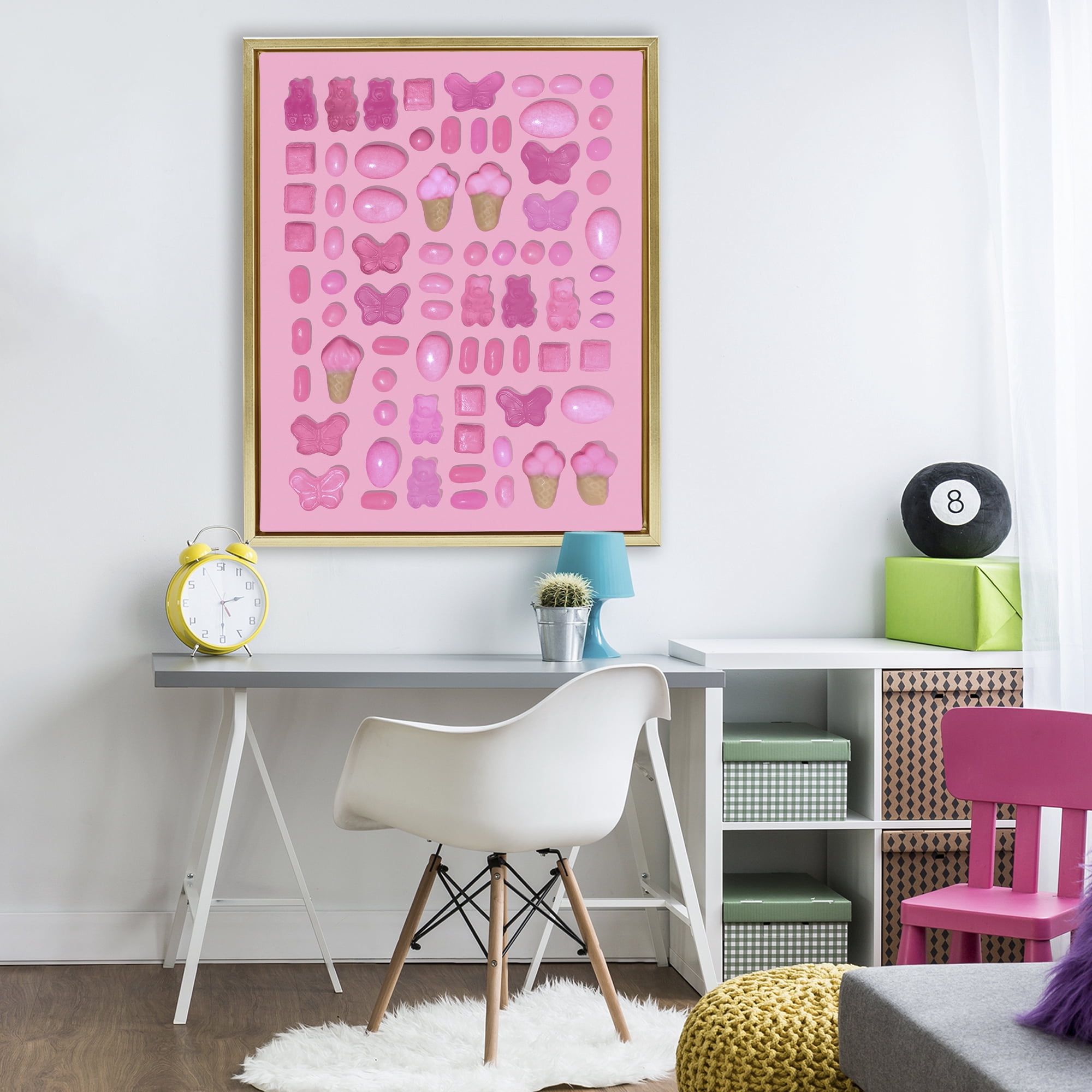 Stupell Industries Pink Toned Candies Gold Framed Floater Canvas Wall Art, design by LISH Creative