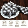 thumbnail image 4 of Urban Villa Dish Cloths Waffle Buffalo Check Kitchen Dish Cloths Grey/White Color Set of 4 Quick Drying Dish Cloths Highly Absorbent Cotton Size 12X12 Inches with Mitered Corners Kitchen Dish Towels, 4 of 8