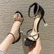 thumbnail image 1 of Sandalias de tacón fino con diamantes de imitación para mujer, zapatos sexys de tacón alto con punta abierta y hebilla de estilo coreano, novedad de verano 2024, 38, 1 of 5