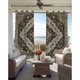 thumbnail image 6 of Boho Southwest Kitchen Curtains Vintage Farmhouse Abstract Floral Art Cafe Short Curtains for Bathroom Blackout Window Curtain Grommet Small Window Treatment Drapes for Bedroom Living Room 52"x45"x2, 6 of 9