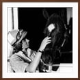 thumbnail image 4 of Art.com Diane Crump, the First Woman to Ride in the Kentucky Derby, with Her Horse Fathom, 1970 Photo, Brown Frame Wall Art, 29" x 29", 4 of 5