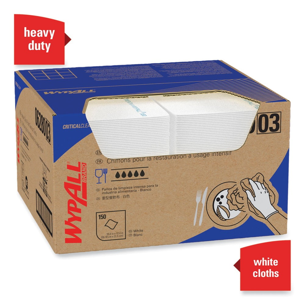 WypAll X80 Foodservice Paper Towel 12 1/2 x 23 1/2 Blue/White 150/Carton 06280