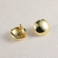 thumbnail image 7 of Lancharmed Gold Plated Earrings for Mother,Round Smooth Stud Earring Friend Gifts for Women, 7 of 7