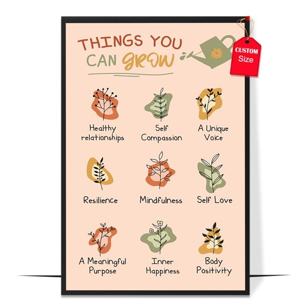 Loluis Things You Can Grow Poster Mental Health Poster For Classroom School Counsellor 9874