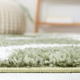 thumbnail image 4 of SAFAVIEH Tahoe Thelma Geometric Shag Area Rug, Sage/White, 6'7" x 6'7" Square, 4 of 11