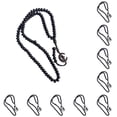 thumbnail image 2 of Cadena de mano Sonducket de resina 99 accesorios pulseras elásticas multicapa a la moda Negro 10Conjunto, 2 of 6