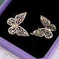 thumbnail image 4 of Women Ear Studs Fashion Rhinestone Butterfly Stud Earrings Pierced Earrings, 4 of 10
