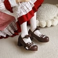 thumbnail image 5 of SACFOF Womens Sweet Cute Kawaii Platform Cosplay Shoes Chunky Mid Heels Mary Janes with Bow Buckles Strappy Pumps, 5 of 6