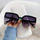 thumbnail image 3 of Gradient Cat Eye Sunglasses for Women and Men - Oversized Semi Rimless Glasses with Hollow Out Earpiece and UV400 Protection, 3 of 4