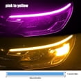 thumbnail image 4 of DC Turn Signal Light Dynamic Dynamic LED Faro Faro a prueba de polvo Carcasa transparente Motocicleta Suministros de iluminación de motocicletas 12V rosa a amarillo 60 cm, 1 par tholdsy VI012684-12B, 4 of 7
