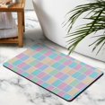 thumbnail image 4 of Classic Checkerboard Bath Rug (20x32in): Extra Soft, Absorbent Microfiber Material, Non-Slip Bath Carpet Adding Luxury to Your Bathroom Floors, 4 of 5