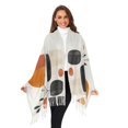 thumbnail image 3 of FORMRS Womens Scarf Winter Soft Long Big Warm Shawls Wrap Tassel Scarves, White Abstract Shapes, 3 of 9