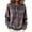 Light Blue, variant on Womens Hooded Knit Cardigan Sweater Button Up Drawstring Hoodies Plaid Sweatshirt