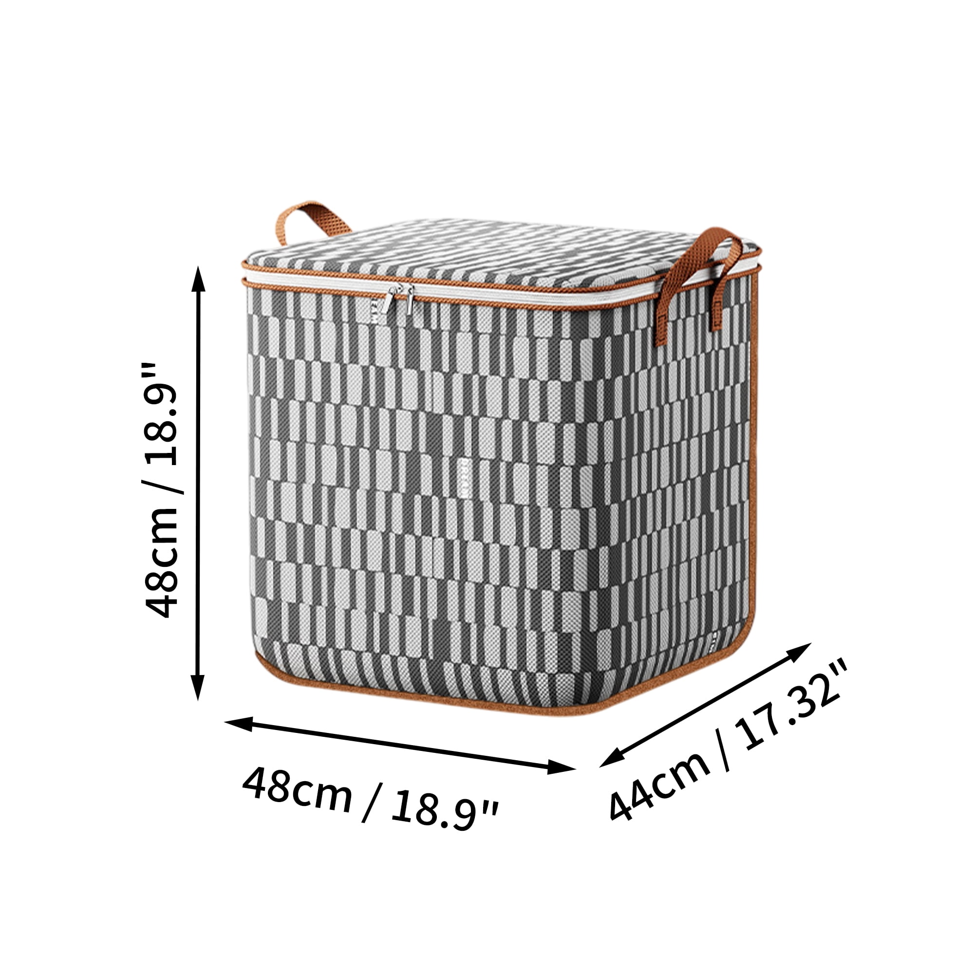 Unique Bargains High Capacity Storage Bag Storage Bins Gray 1 Pc 18.90"x17.32"x18.90"