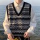 thumbnail image 5 of Suéter vintage de otoño e invierno para hombre, estilo Harajuku, abierto, nuevo, chalecos de punto para hombre, ropa popular coreana, chaleco estético informal, 5 of 5