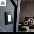thumbnail image 5 of RIO SALTO Modern Metal Matte Black Double Decorator Wall Outlet Cover Light Switch Double Rocker Electrical Decorator Wall Plate Electric Outlet Covers MIDSIZE Receptacle - 2 Gang, 2-Pack, 5 of 9