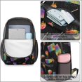 thumbnail image 4 of Colorful Keyboard Black Pattern 17" School Backpacks for Teens,Waterproof Oxford Fabric,S-Shape Padded Straps for School,Travel,Hiking,Camping, 4 of 6