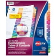thumbnail image 1 of Avery Jan-Dec 12 Tab Dividers for 3 Ring Binders, Customizable Table of Contents, Multicolor Tabs, 1 Set (11127), 1 of 4