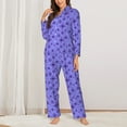 thumbnail image 2 of Sikiie Purple Snowflake Elegance Pajamas for Women Set, Womens Pajama Sets, Lounge Sets for Women, 2pjs for Women-XX-Large, 2 of 7