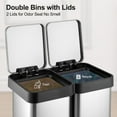 thumbnail image 3 of 16 Gal Dual Garbage Can & Recycle Bin, 2 Compartments & 2 Pedal, 3 of 6