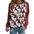 thumbnail image 1 of Noël Femmes Sweat-Shirt Mi-Longue Jacket Vacances Noël Outwear à Manches Longues Fermeture Cardigan Imprimé Mode Pull Col Rond Chaud Pull, 1 of 4