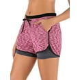thumbnail image 4 of FUTATA Womens 2 In1 Running Athletic Workout Yoga Shorts With Pockets,High Elastic Sports Shorts For Women, 4 of 6