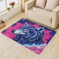 thumbnail image 2 of Wolf Rugs for Living Room Bedroom - Animal Rug 3x5 - Cloud Carpet for Home Decor - Washable Non Slip Patterned Indoor Small Area Rug - Soft & Low Pile (ZJ&225), 2 of 7