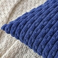 thumbnail image 2 of Throw Pillow Covers Soft Corduroy Decorative Set of 2 Boho Striped Pillow Covers Pillowcases Farmhouse Home Decor for Couch Bed Sofa Living Room 12x20 Inch Royal Blue, 2 of 12