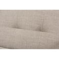 thumbnail image 6 of Baxton Studio Bianca Mid-Century Modern Walnut Wood Light Grey Fabric Tufted 3-Seater Sofa, 6 of 7