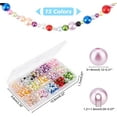 thumbnail image 4 of 1125pcs Imitation Pearl Beads 15 Colors Glass Pearls Beads ABS Plastic Loose Spacer Beads Round Pearlized Beads Bulk for Jewelry Making Vase Filler Wedding SummerCraft 3~8mm DIY, 4 of 6
