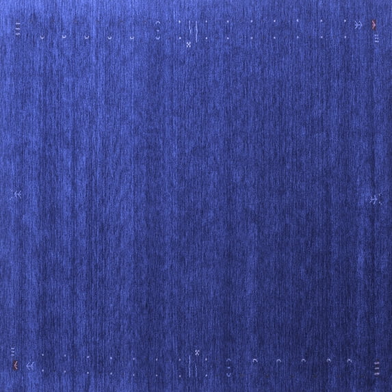Ahgly Company Machine Washable Indoor Square Abstract Blue Contemporary Area Rugs, 3' Square