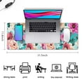 thumbnail image 5 of Long Mouse Pads for Desk,Pioneer Flower Floral Print Pattern Desk Mats on Top Of Desks, Desk Mouse Pad Extra Large with 3mm Non-Slip Base and Stitched Edge for Gaming,Office,Work,Home 31.5"x11.8", 5 of 6
